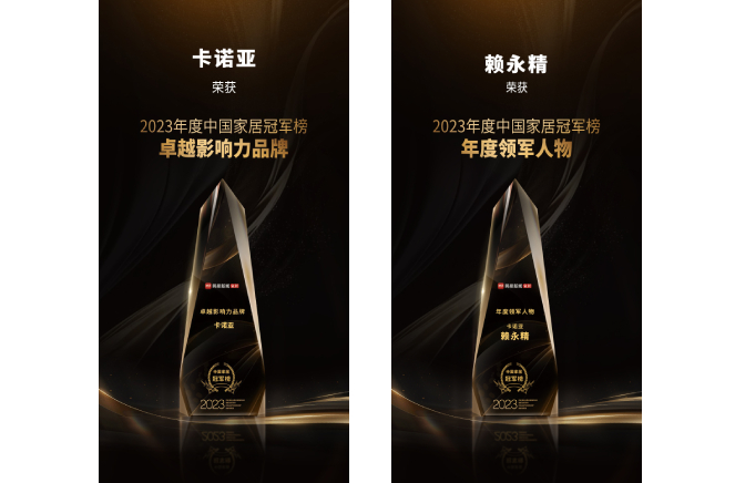卡諾亞喜獲“卓越影響力品牌”、“年度領軍人物”重磅榮譽
